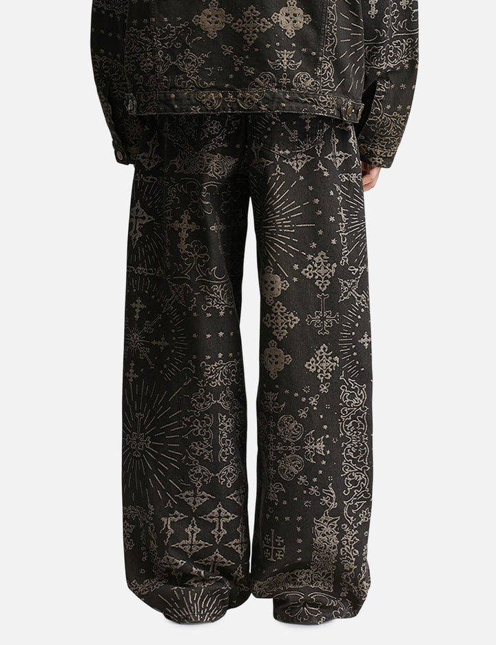 Jacquard Denim Pants