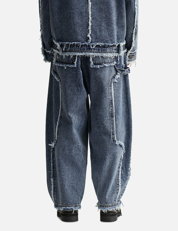 Distressed Raw Edge Balloon Jeans