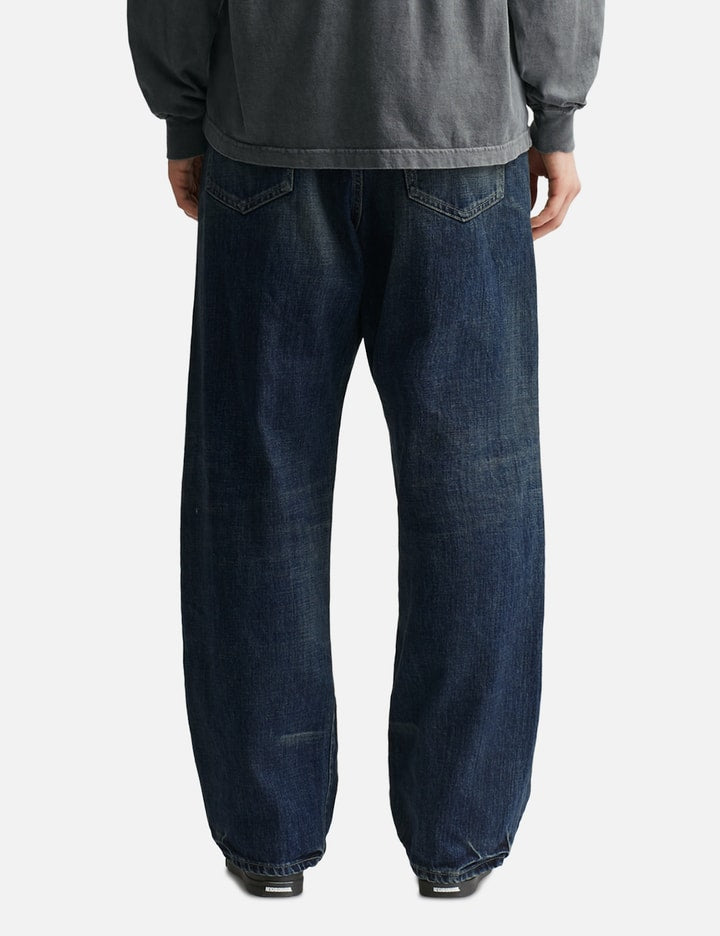 WASHED DENIM DP WIDE PANTS