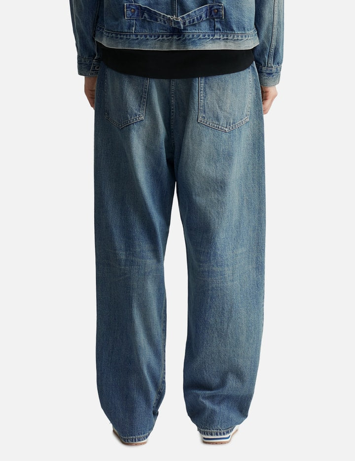 No.22 Washed Wide Denim Pants