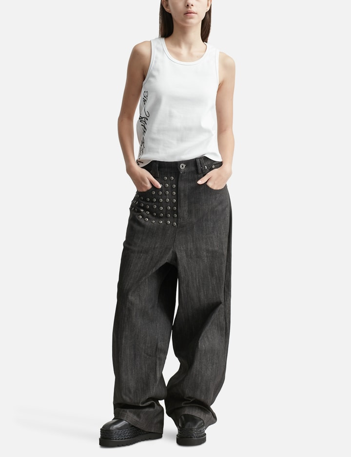 "Devlin" Studded Waxed Japanese Raw Denims