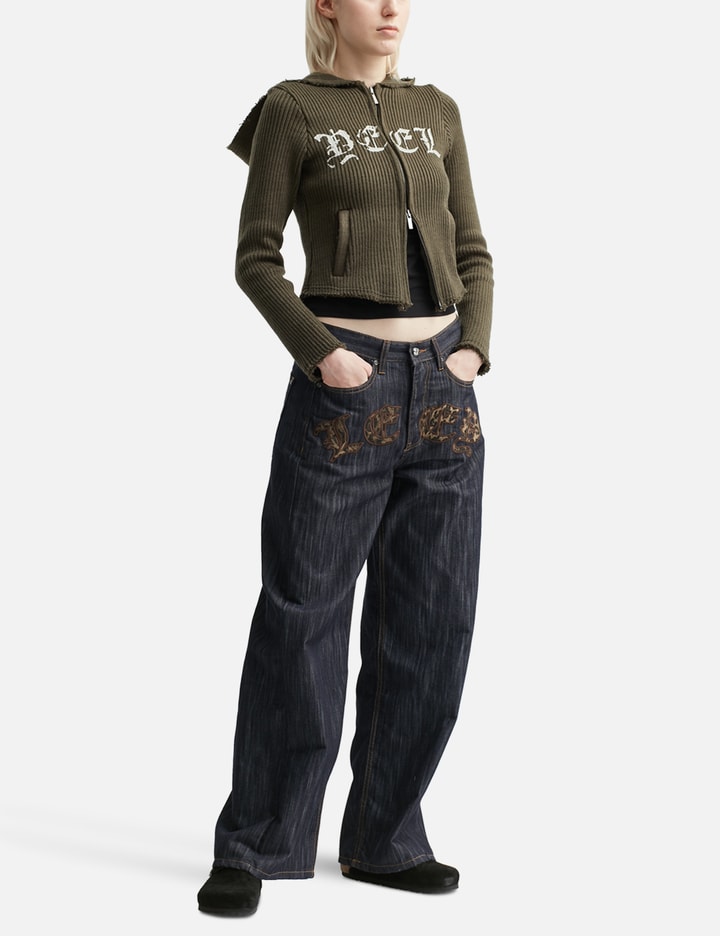 Leopard Applique Wide Pants