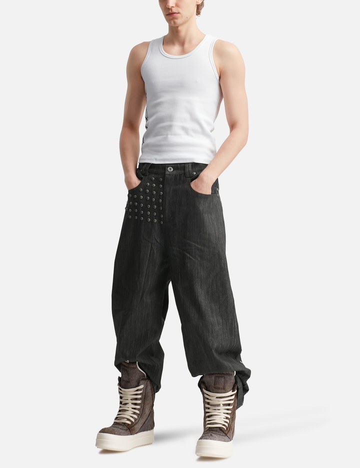 "Devlin" Studded Waxed Japanese Raw Denims