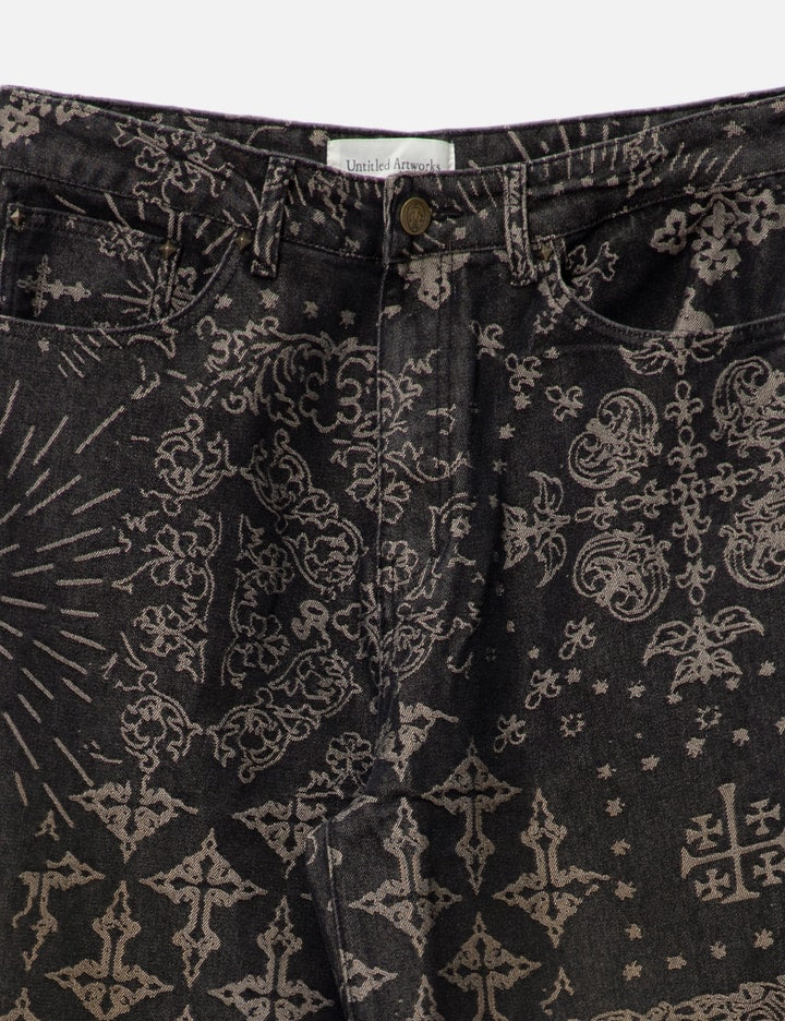 Jacquard Denim Pants