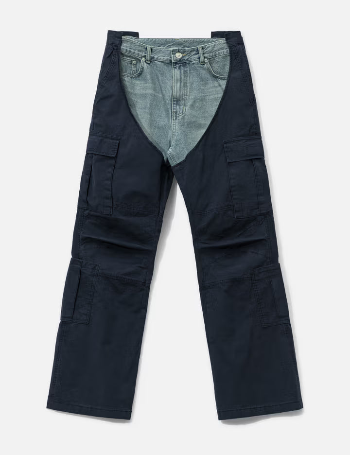 Biker Cargo Denim Pants