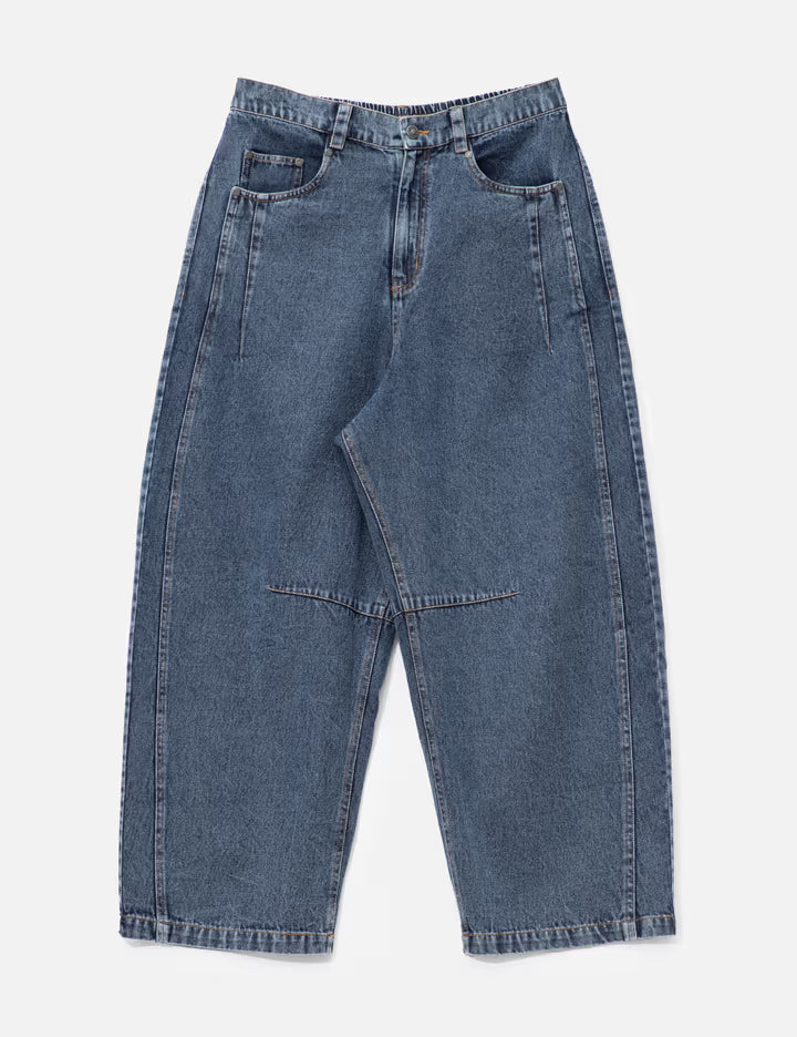 Paneled Barrel Jeans