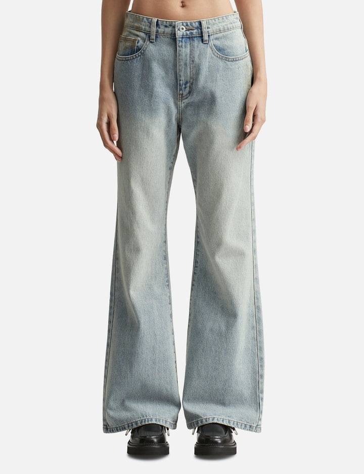 Light Blue Flared Fit Denim