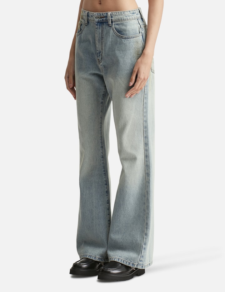 Light Blue Flared Fit Denim