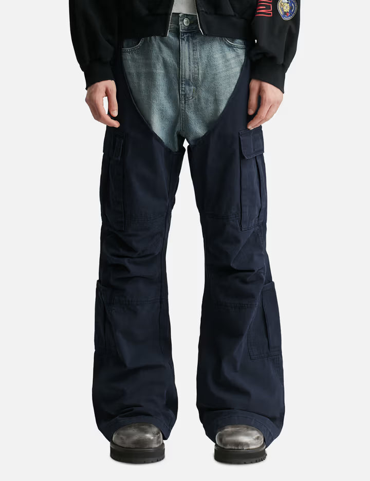 Biker Cargo Denim Pants