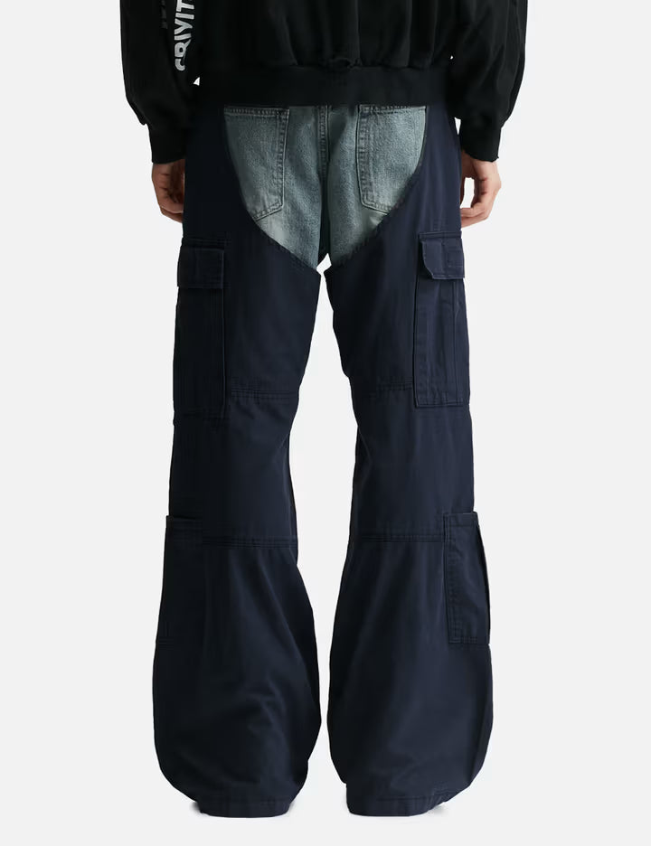 Biker Cargo Denim Pants