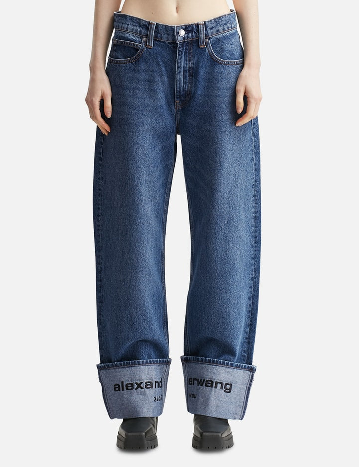 Logo-Embroidered Mid-Rise Jeans