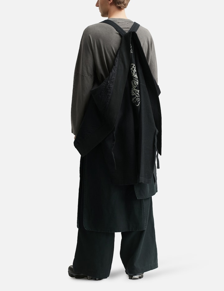 Embroidered Waffle Kimono Overshirt