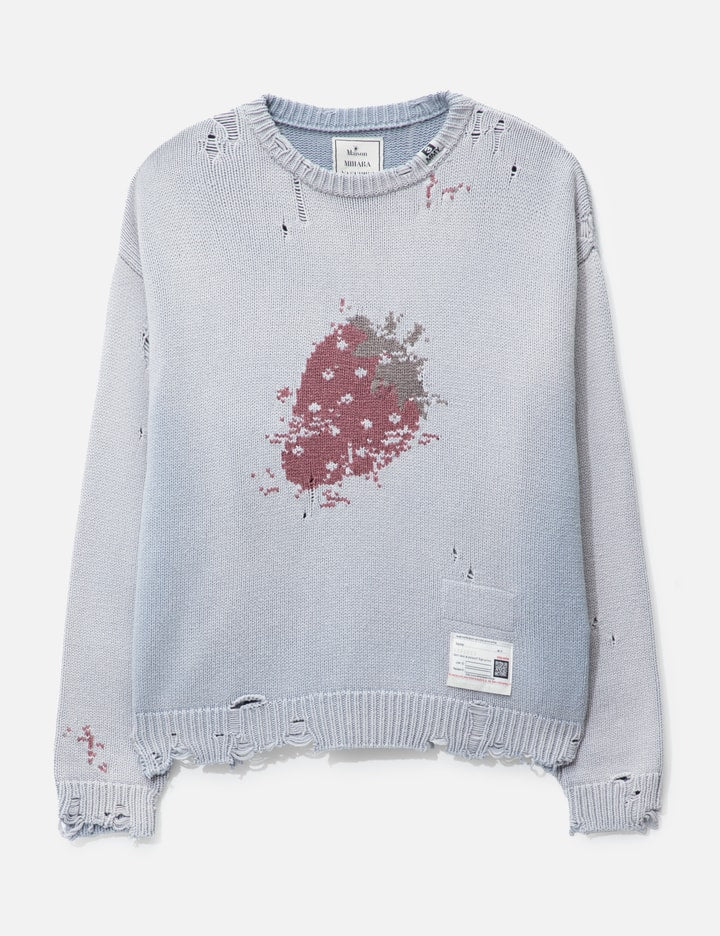 Strawberry Jacquard Knit Sweater