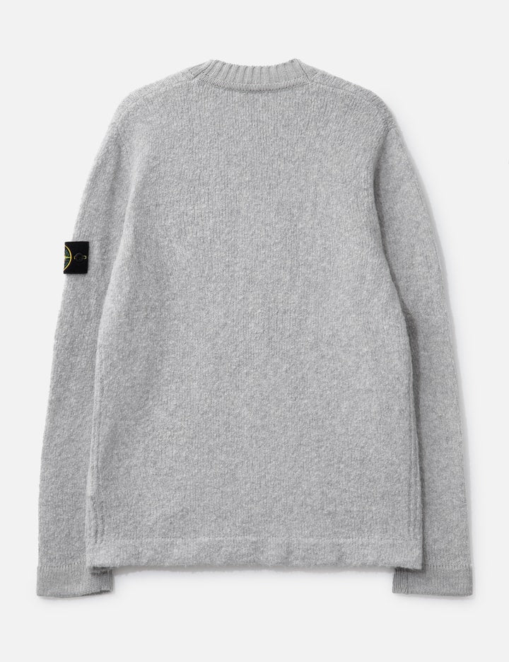 Fancy Yarn Crewneck Jumper With Brushed Texture