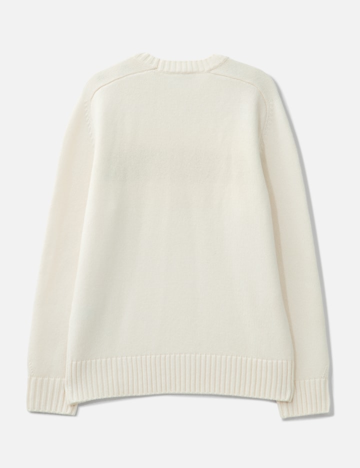 Intarsia Branded Wool Sweater