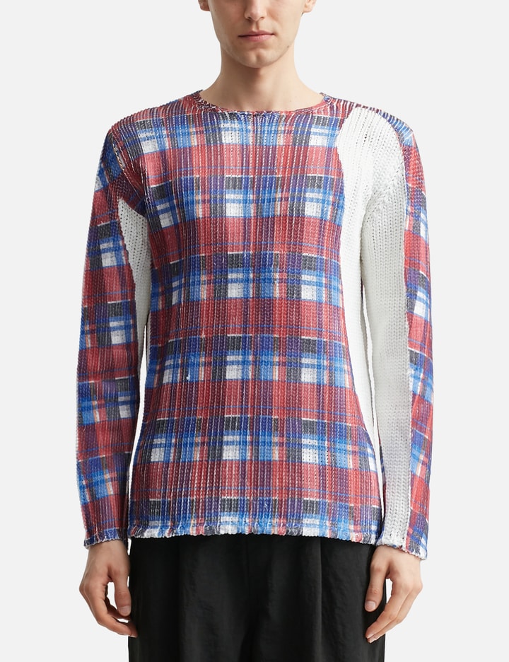 Press Printed Tartan Sweater