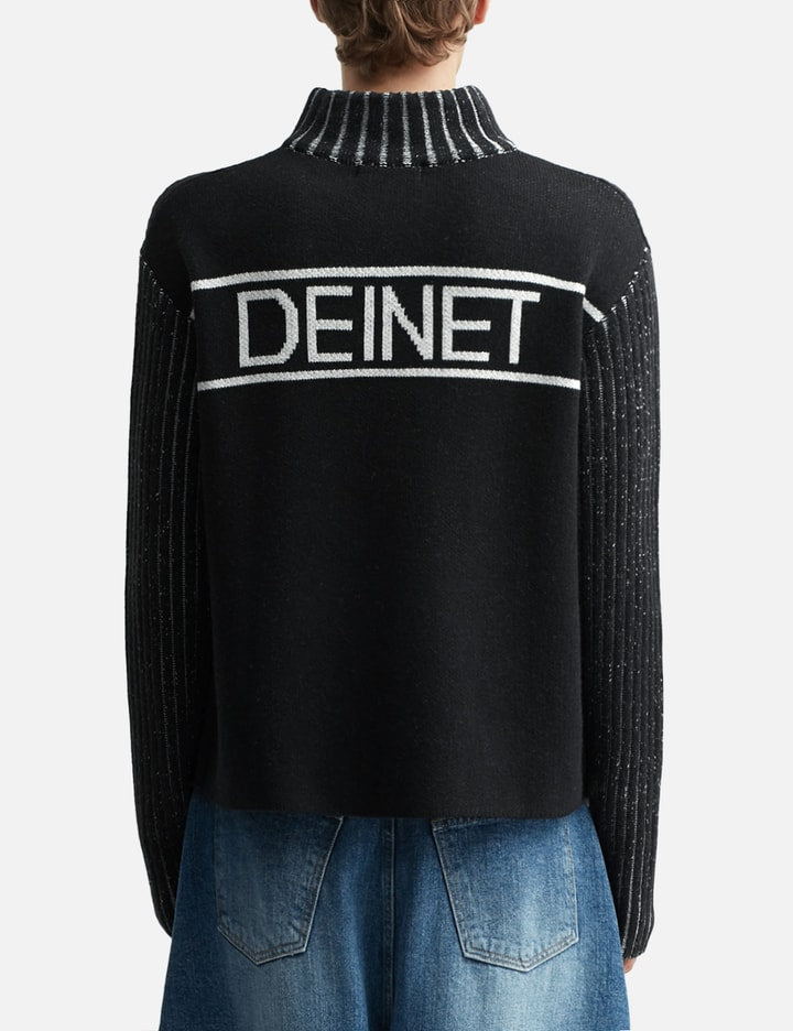 Merino Wool Knit Half Zip-Up