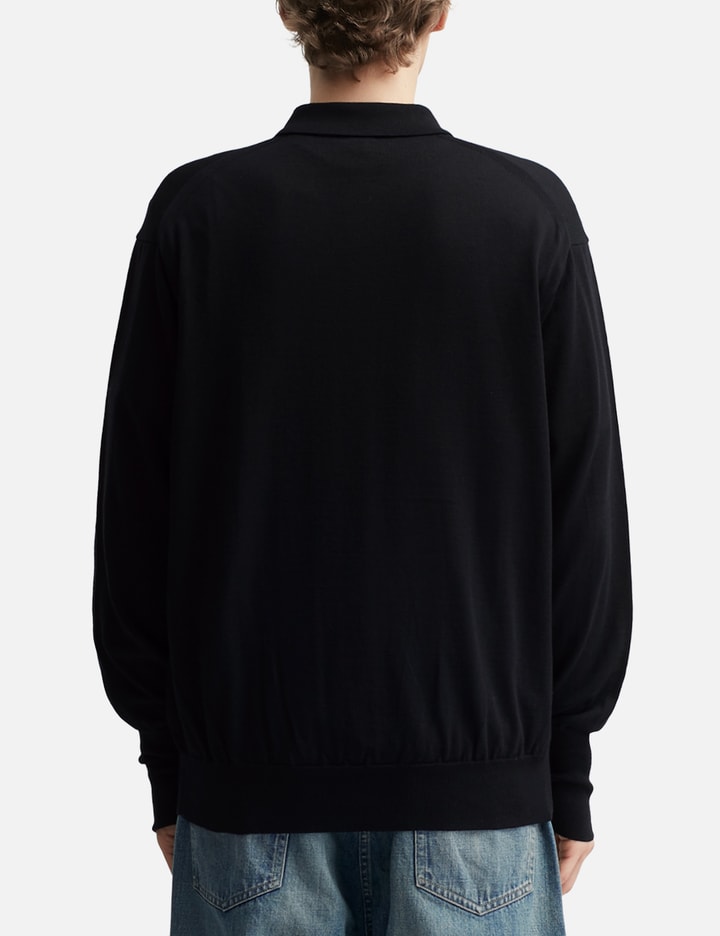 Wool Knit L/S Polo Shirts