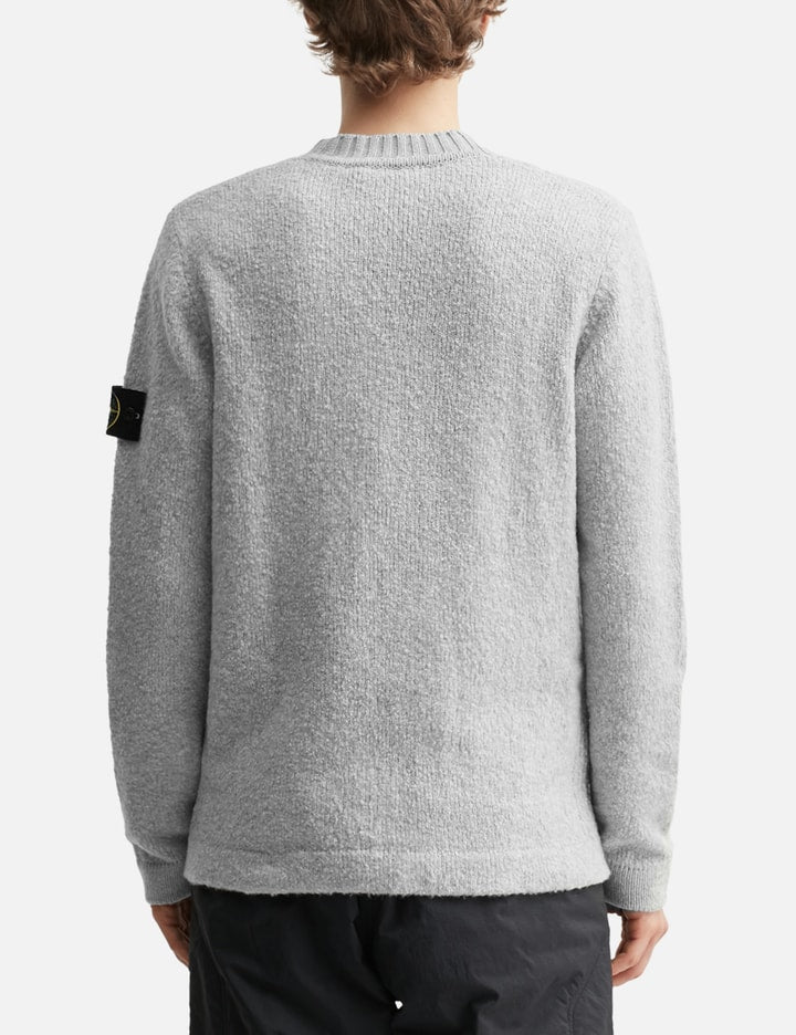 Fancy Yarn Crewneck Jumper With Brushed Texture