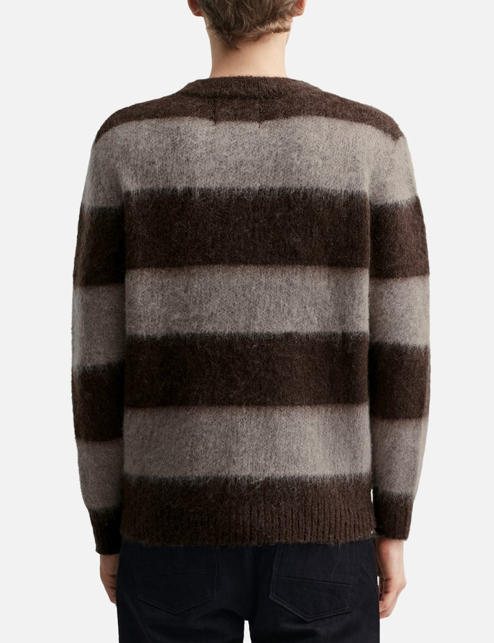 Wool Mohair Striped Knit Sweater