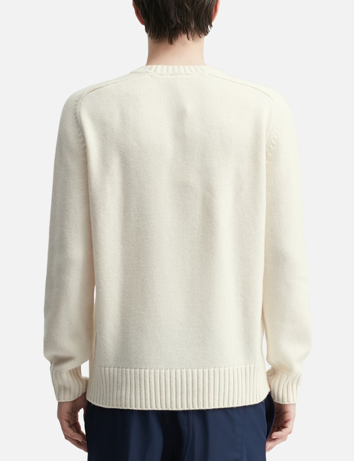 Intarsia Branded Wool Sweater
