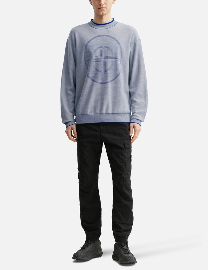 Blurred Emblem Knit Sweater