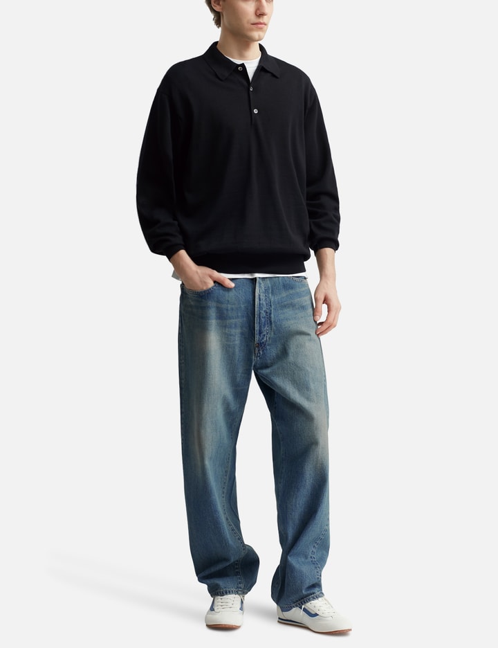 Wool Knit L/S Polo Shirts