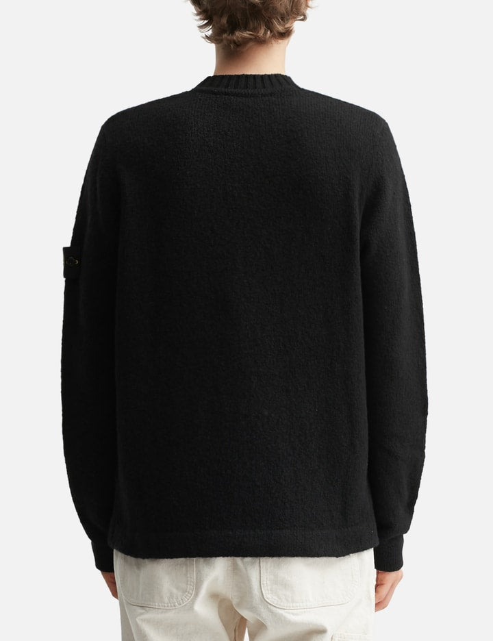 Fancy Yarn Crewneck Jumper With Brushed Texture