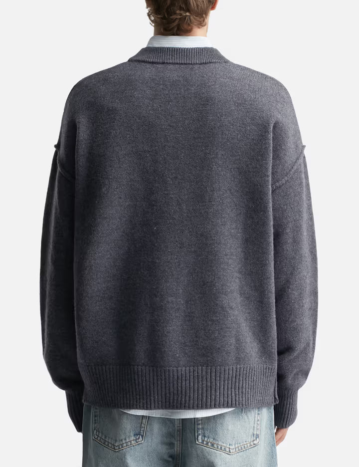 Cardigan With Contrasted Ami De Coeur