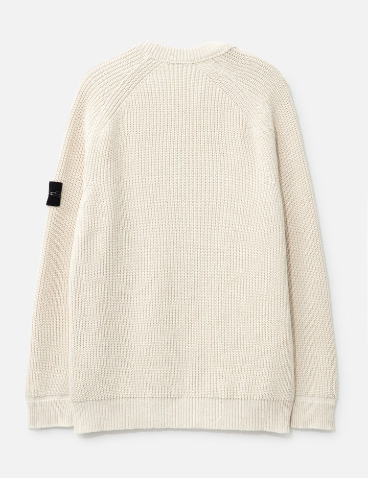 Fisherman's Rib Cotton Raw Beauty Crewneck Jumper