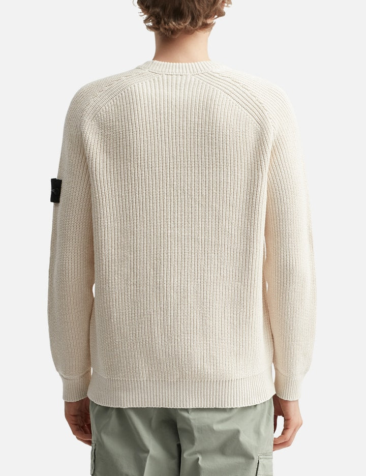 Fisherman's Rib Cotton Raw Beauty Crewneck Jumper