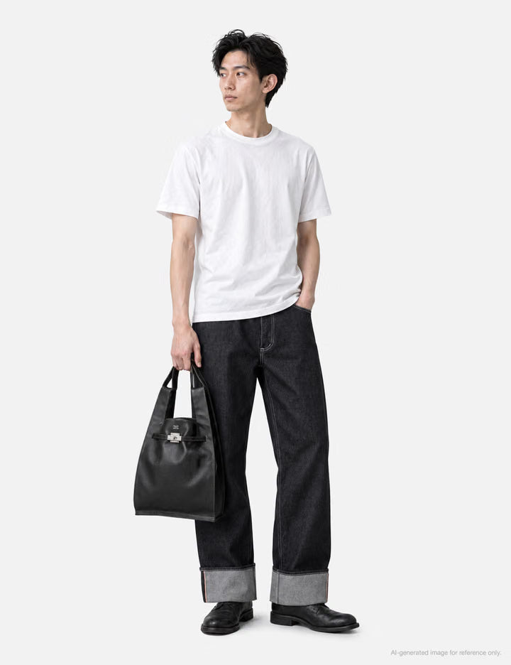 Large Market Bag In Shrink Leather