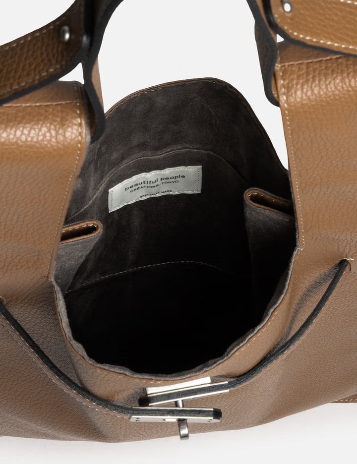Large Market Bag In Shrink Leather