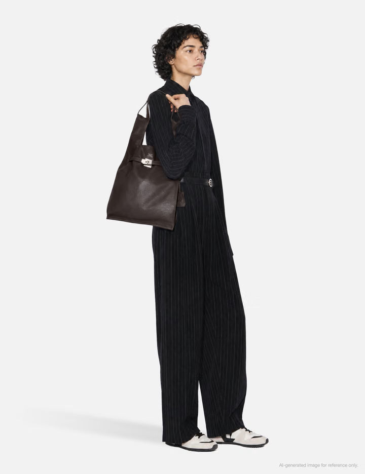 Large Market Bag In Shrink Leather