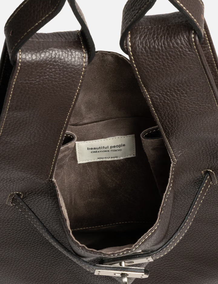 Large Market Bag In Shrink Leather