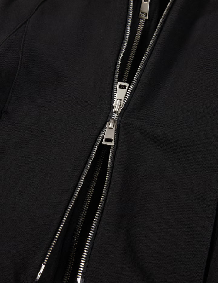 Layered Double-Zip Hoodie