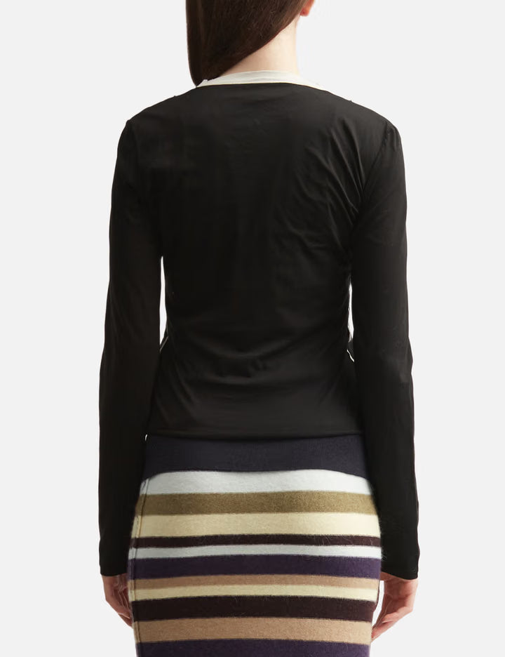 Layered Henley Long T-Shirts