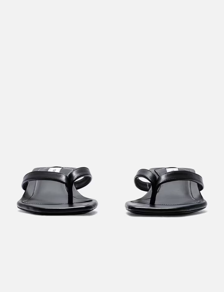 Leather Heeled Flip Flops