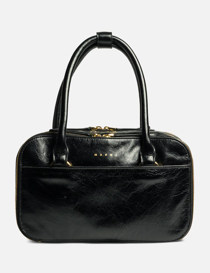 Leather Small Boxyne Bag
