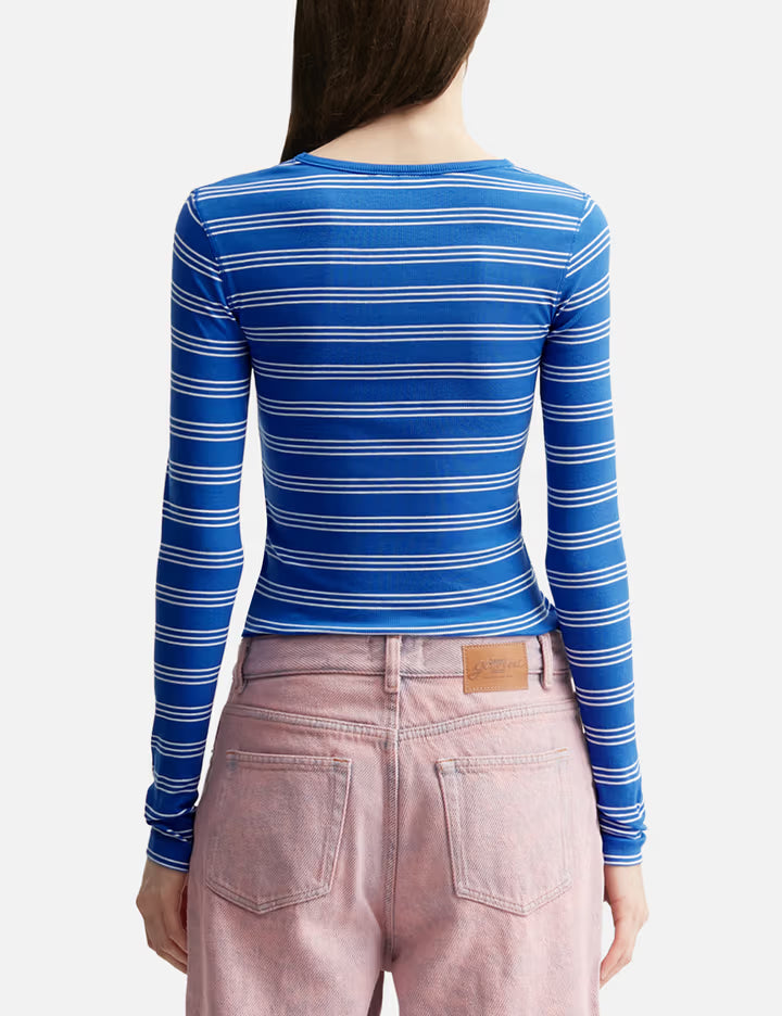 Long-Sleeve Top With Stripes