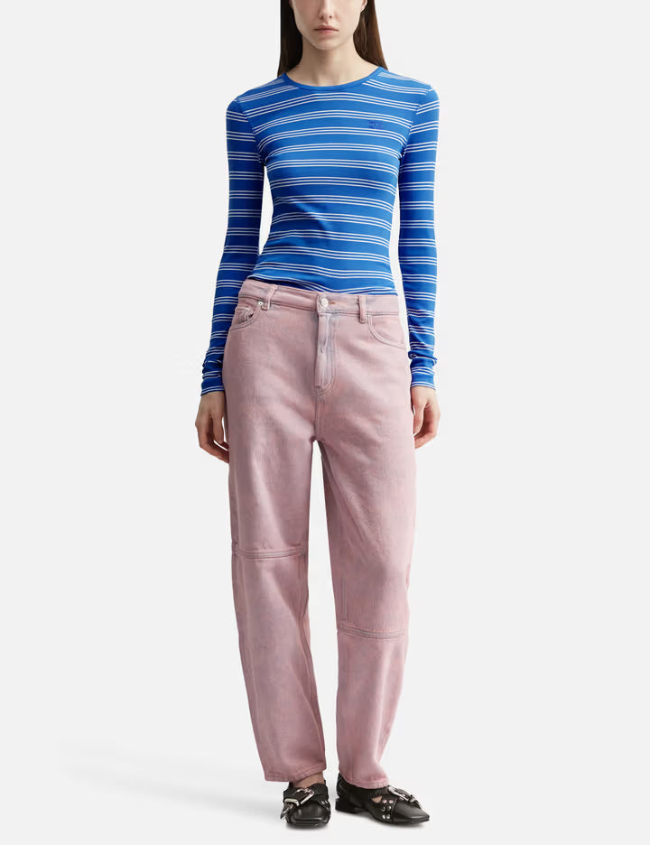 Long-Sleeve Top With Stripes