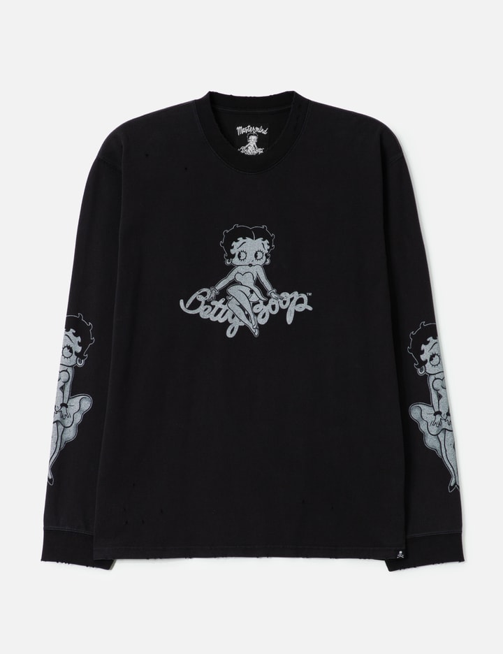 Mastermind World x X Betty Boop Damaged Boxy Long Sleeve T-shirt
