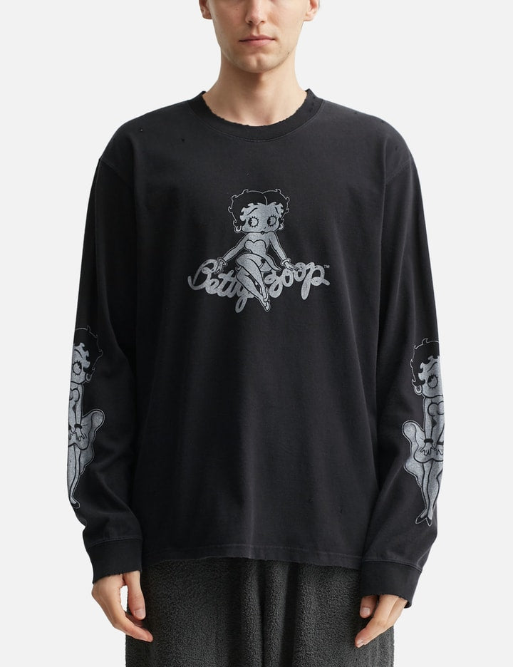 Mastermind World x X Betty Boop Damaged Long Sleeve T-shirt