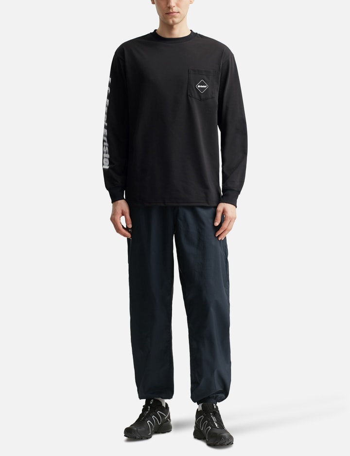 Blurred Logo Long Sleeve Team Pocket T-shirt