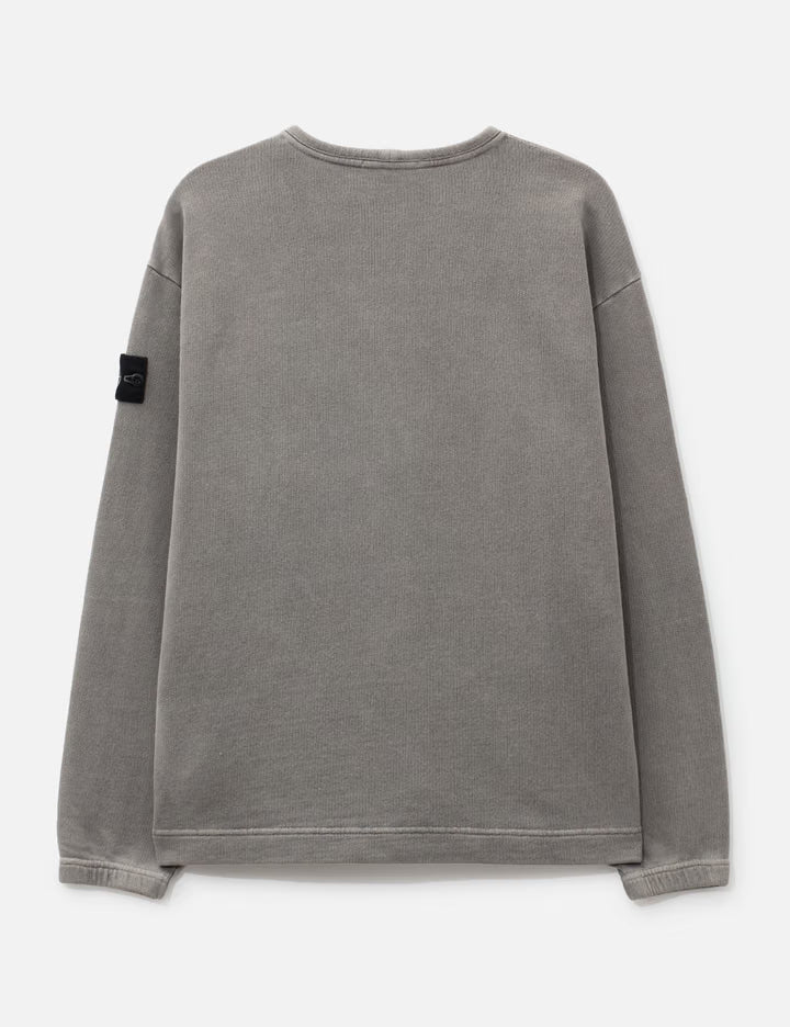 Mineral Dyed Cotton Fleece Oversized-Fit Crewneck Sweatshirt