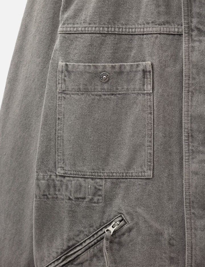Mineral Dyed Cotton Gabardine-TC Jacket With Removable Vest