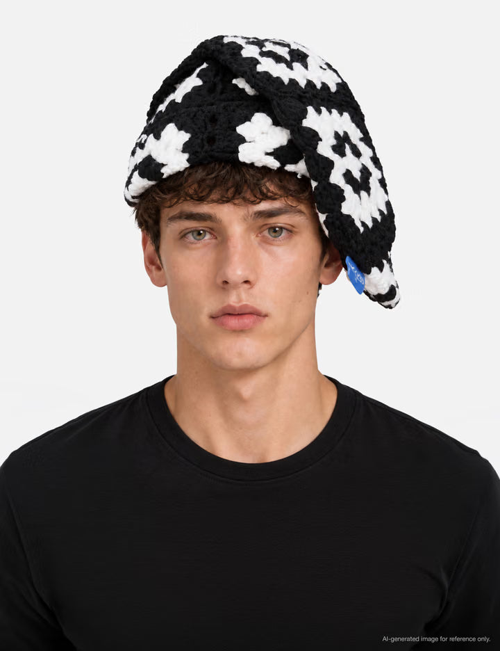 Mono Square Crochet Sock Hat