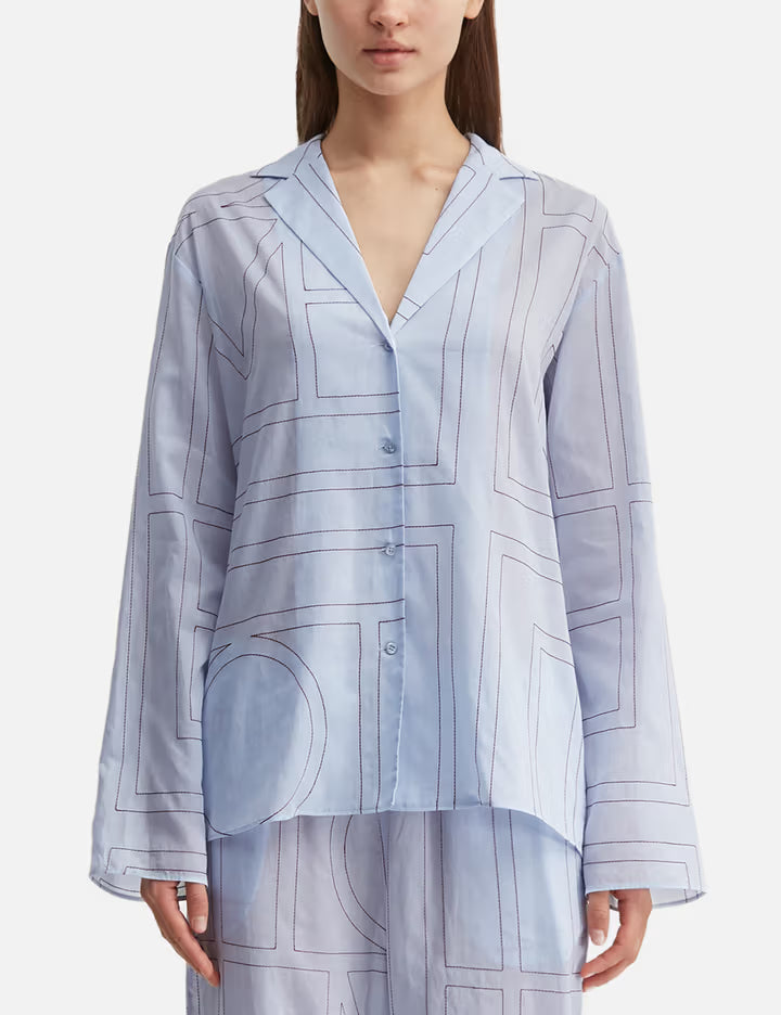 Monogram Cotton-Blend PJ Top