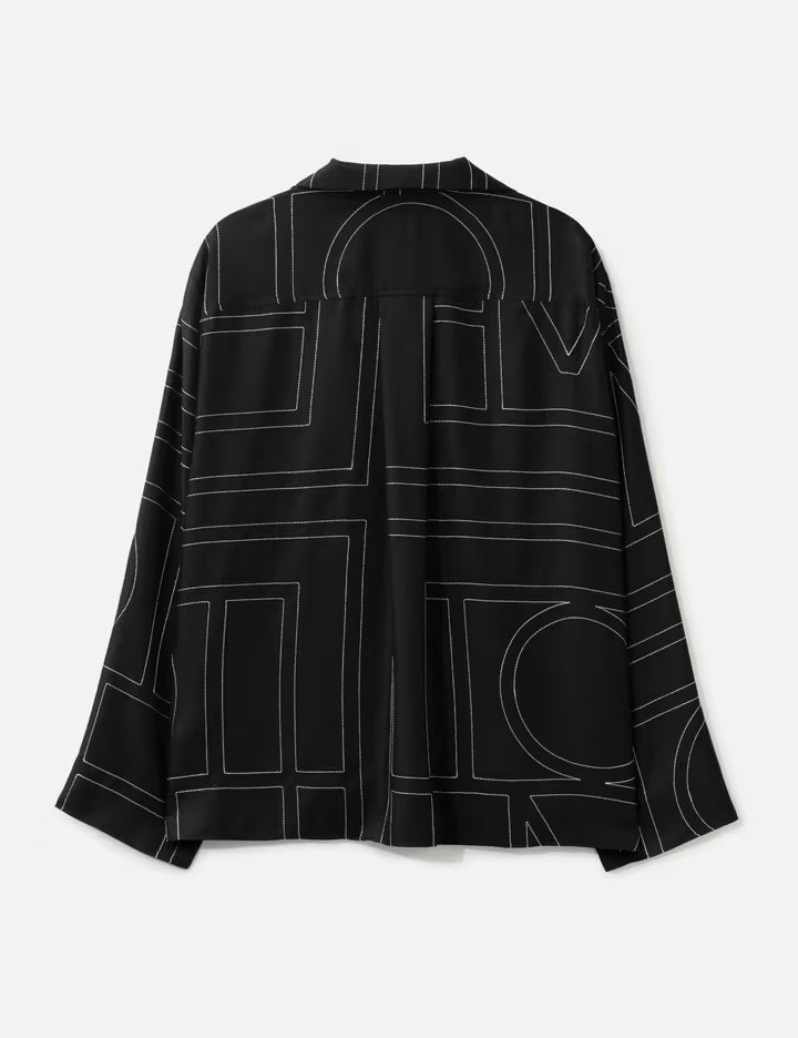 Monogram Silk PJ Top