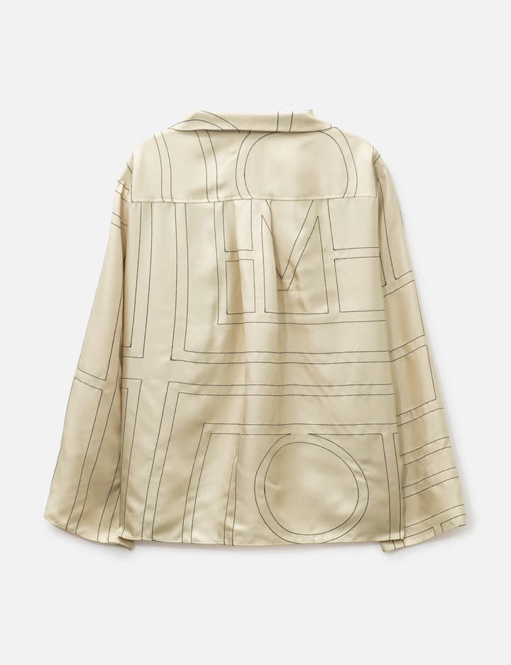 Monogram Silk PJ Top